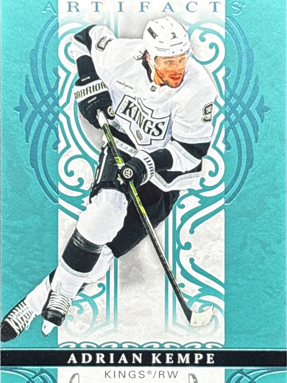 Upper Deck Artifacts Adrian Kempe Los Angeles Kings Trading Card - Aqua Blue
